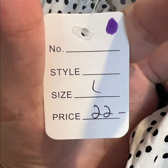 Elegant White Polka Dot Tiered Dress - Picture 2 of 2